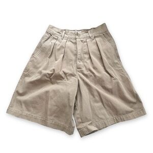 VTG the Gap Work Force Shorts Women’s Khaki High Waist 90s Button Fly Fits 25”